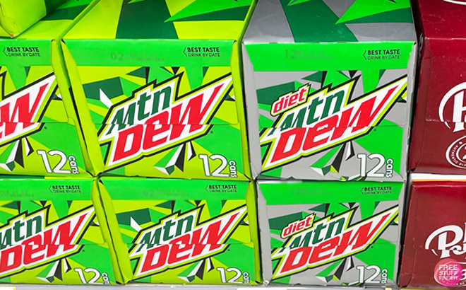 Mountain Dew 12 Pack Sodas on Walgreens Shelves Mountain Dew 12 Pack Sodas on Walgreens Shelves