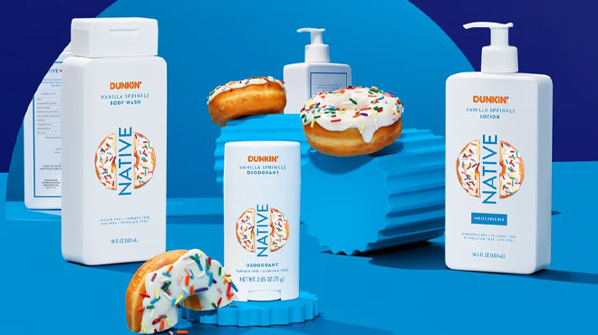 Native Dunkin Body Wash Deodorant and Lotion Bundle