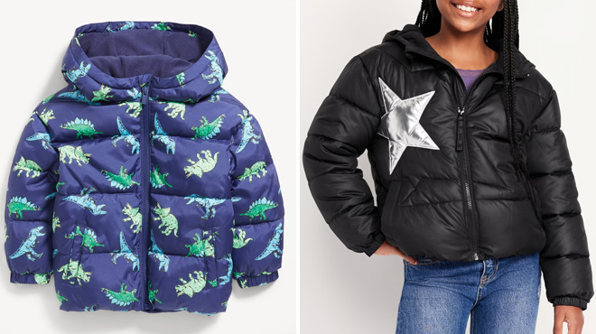 Old Navy Toddler Boys Water Resistant Printed Puffer Jacket