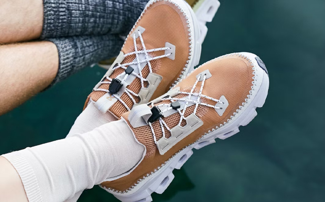 On Running Cloudaway Womens Shoes in the Color Almond Glacier On Running Cloudaway Womens Shoes in the Color Almond Glacier