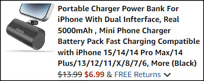 Portable Charger Power Bank Checkout