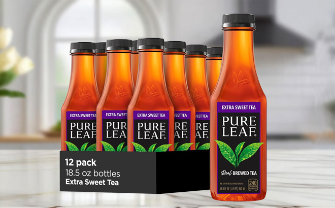 Pure Leaf Iced Tea on a Table