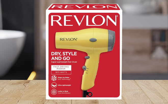 Revlon Travel Hair Dryer in Yellow at Amazon