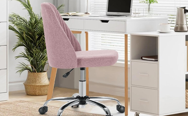Rolling Vanity Swivel Task Chairs with Wheel