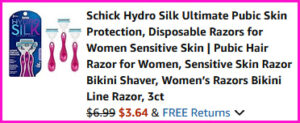 Schick Razor Checkout Screen