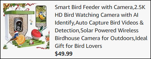 Smart Bird Feeder with Camera Checkout
