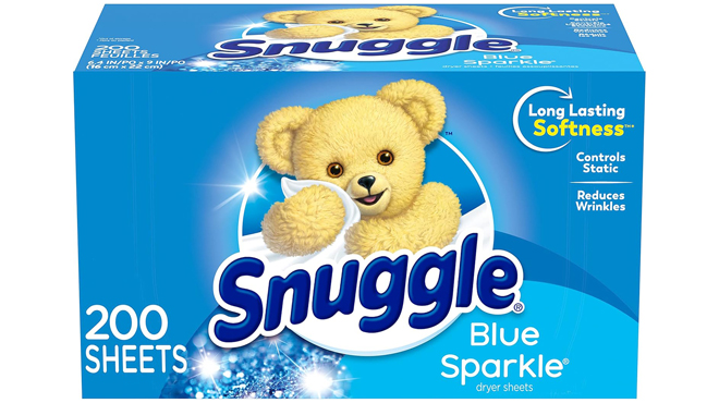 Snuggle Blue Sparkle Dryer Sheets 200 Count
