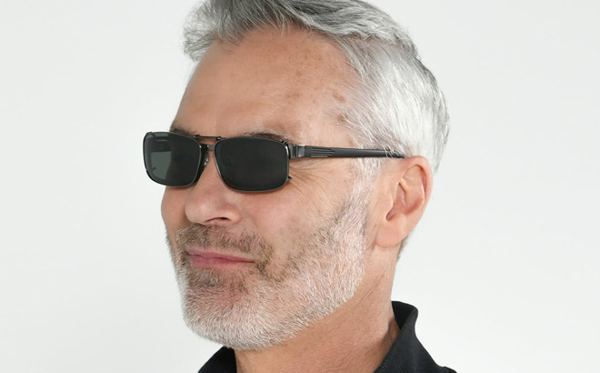 Solar Shield Unisex Rectangle Sunglasses Gunmetal Solar Shield Unisex Rectangle Sunglasses Gunmetal