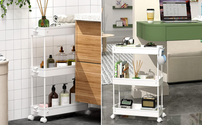 Spacekeeper Slim Rolling Storage Cart