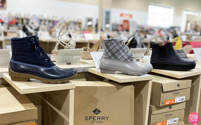 Sperry Womens Boots on Display
