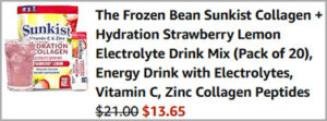 Sunkist Collagen Hydration Electrolyte Drink Mix 20 Pack Screenshot