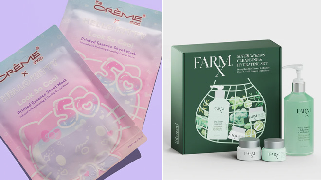 The Creme Shop Hello Kitty Sheet Mask and Farm Rx Set