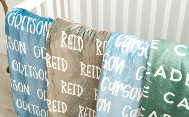 The Navy Knot Custom Name Blanket 4 Sizes The Navy Knot Custom Name Blanket 4 Sizes