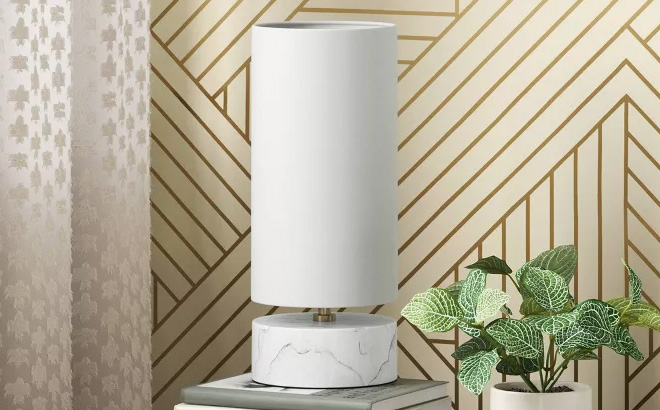 Threshold Faux Marble Mini Table Lamp