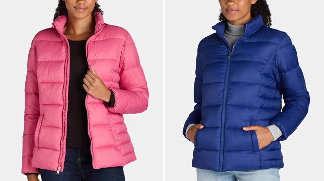 Time and Tru Womens Puffer Jackets