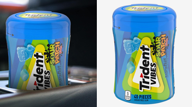 Trident 40 Count Blue Raspberry Flavor Sour Patch Kids Gum