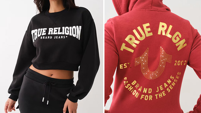 True Religion Crop Sweatshirts