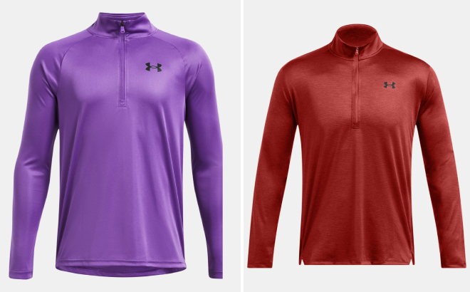 Under Armour Boys and Mens Tech Half Zip Pullovers