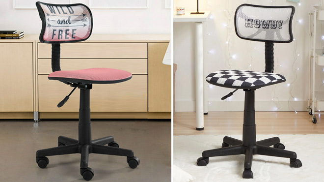 Urban Shop Task Chairs with Adjustable Height and Swivel Urban Shop Task Chairs with Adjustable Height and Swivel