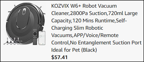 W6 Robot Vacuum Cleaner Checkout W6 Robot Vacuum Cleaner Checkout