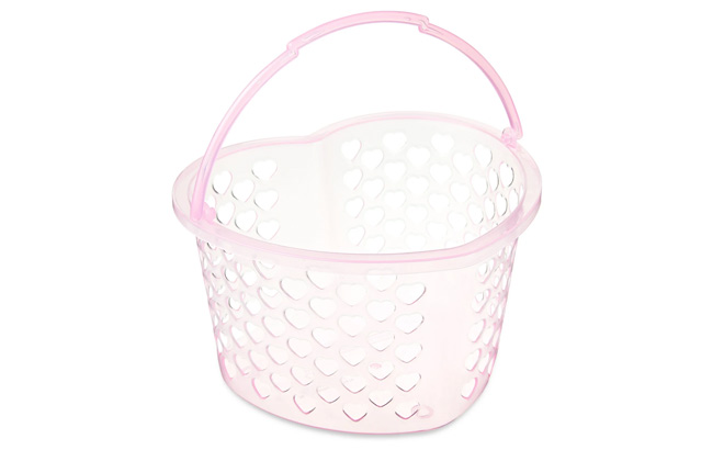 Way To Celebrate Valentines Day Light Pink Heart Basket