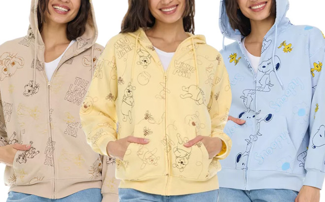 Womens Character Embroidered Hoodies