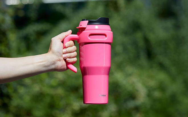 Zibtes 40oz Insulated Tumbler with Handle and Lid