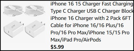 iPhone USB C Charger 2 Pack Checkout