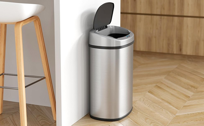 iTouchless 13 Gallon Automatic Sensor Kitchen Trash Can with Lid