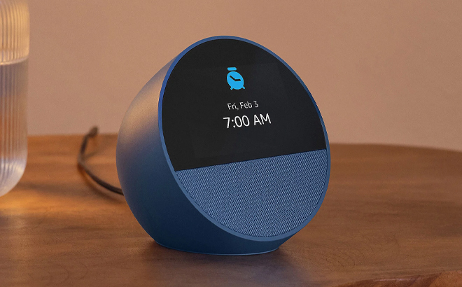 Amazon Echo Spot Smart Alarm Clock in Blue Amazon Echo Spot Smart Alarm Clock in Blue