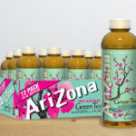 AriZona Green Tea with Ginseng and Honey 12 Pack on a Table