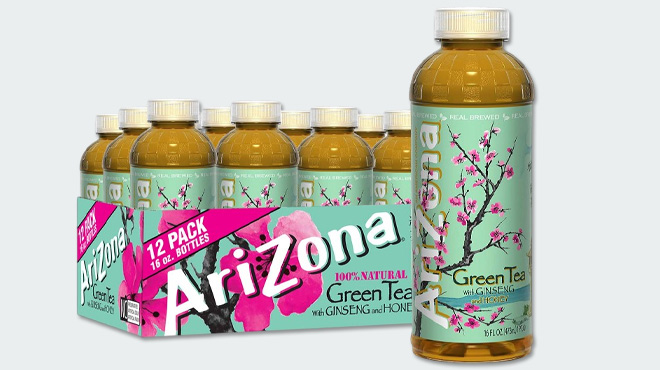 AriZona Green Tea with Ginseng and Honey 16 Oz 12 Pack