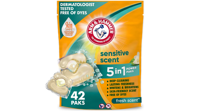 Arm Hammer Sensitive Fresh Laundry Detergent Paks 42 Count