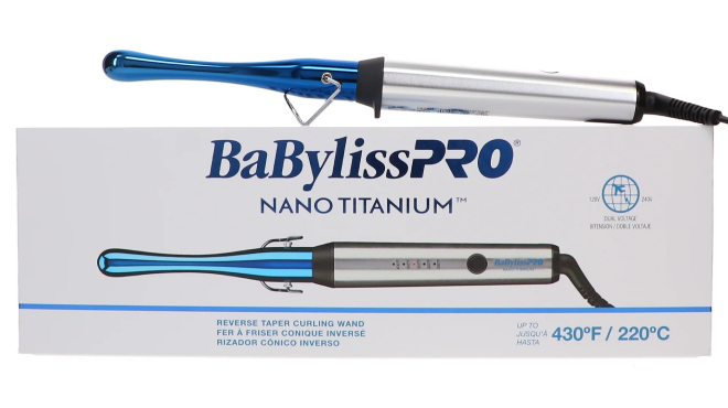 BabylissPRO Nano Titanium Reverse Taper Curling Wand
