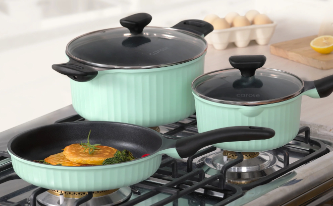 Carote Large Nonstick 8 Piece Cookware Set