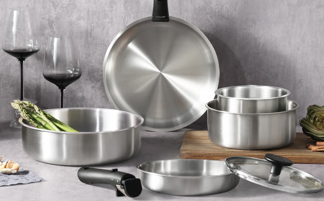 Carote Stainless Steel 9 Piece Cookware Set