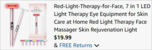 Checkout page of Fxtiaa Red Light Therapy Wand