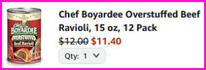 Chef Boyardee Overstuffed Beef Ravioli Checkout Screen Chef Boyardee Overstuffed Beef Ravioli Checkout Screen