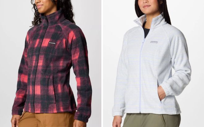 Columbia Womens Benton Springs Printed Full Zip Fleece Jacket