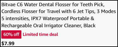 Cordless Water Dental Flosser Checkout