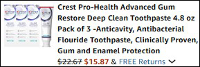 Crest Toothpaste Final Price Crest Toothpaste Final Price