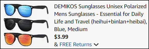 Demikos Polarized Sunglasses 3 Pack Checkout
