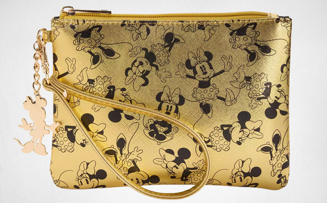 Disney Minnie Mouse Gold Metallic Wristlet Disney Minnie Mouse Gold Metallic Wristlet