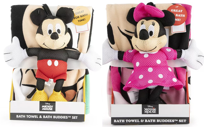 Disneys Mickey Mouse Bath Towel Bath Buddy Set Disneys Mickey Mouse Bath Towel Bath Buddy Set