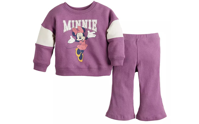 Disneys Minnie Mouse Baby Girl Sweatshirt Flare Pants Se