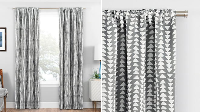 Eclipse Naya Mid Century Thermal Rod Pocket Blackout Curtain