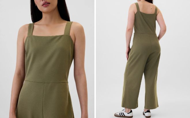 GAP Factory Ponte Squareneck Jumpsuit GAP Factory Ponte Squareneck Jumpsuit