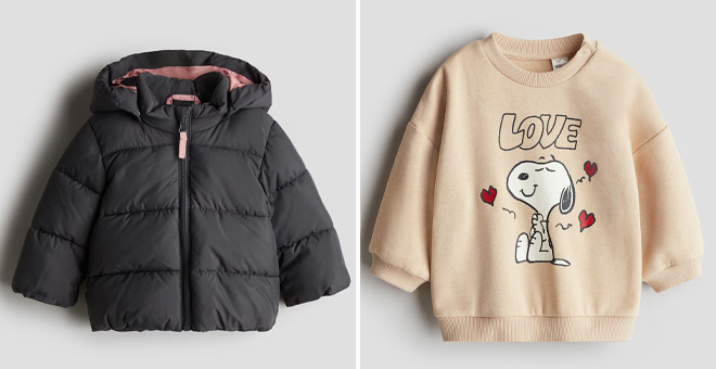 HM Minnie Mouse Appliqued Puffer Toddler Jacket