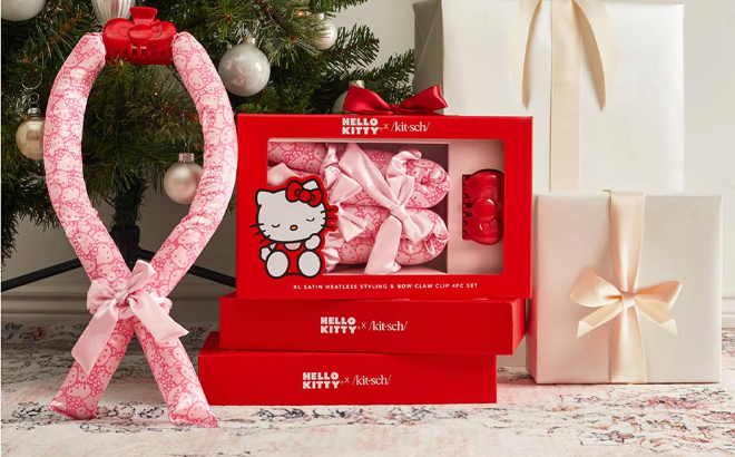 Hello Kitty x Kitsch XL Satin Heatless Curling Set