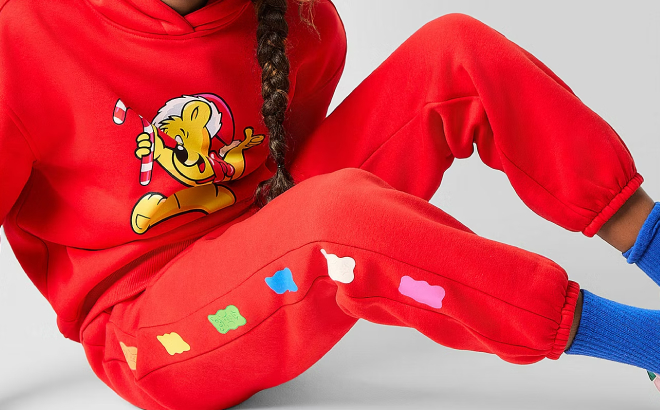 JCPenney x Haribo Little Big Girls Cuffed Fleece Jogger Pants